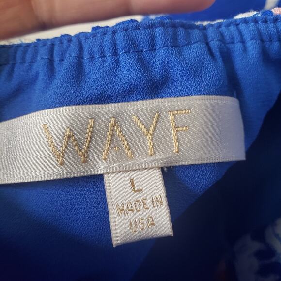 NWOT WAYF Ucca blue floral halter sleeveless backless midi dress size Large - Picture 7 of 11